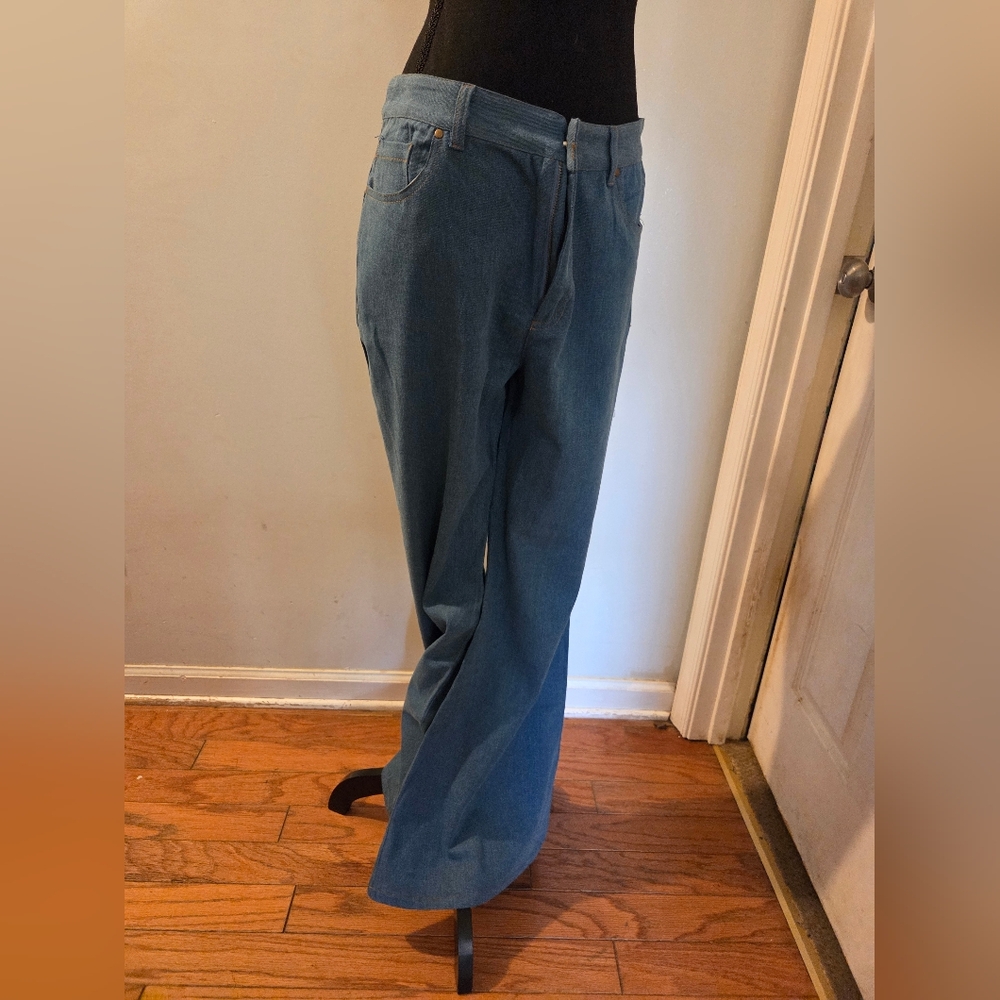 Women’s Blue Jeans with Rainbow Back Detail - Picture 5 of 9